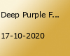Deep Purple Fall/Winter Tour 2020