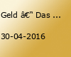 Geld – Das Stück zum Schein