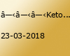 ○○○Ketoga und eine Rebellion von Träumern○○○