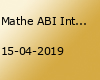 Mathe ABI Intensivkurs - Dortmund (Frühjahr 2019)