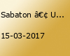 Sabaton • UFO im Velodrom • Berlin (hochverlegt)